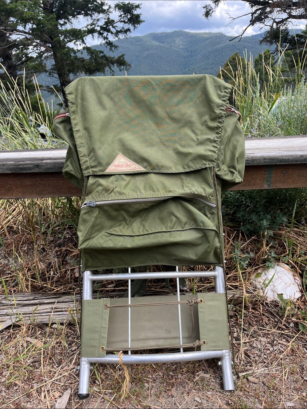 Vintage Kelty Olive Green Hiking Pack